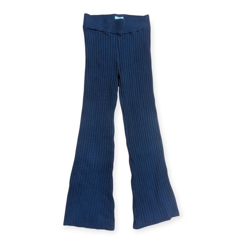 Bagatelle Navy Ribbed Knit Pull On Pants Medium